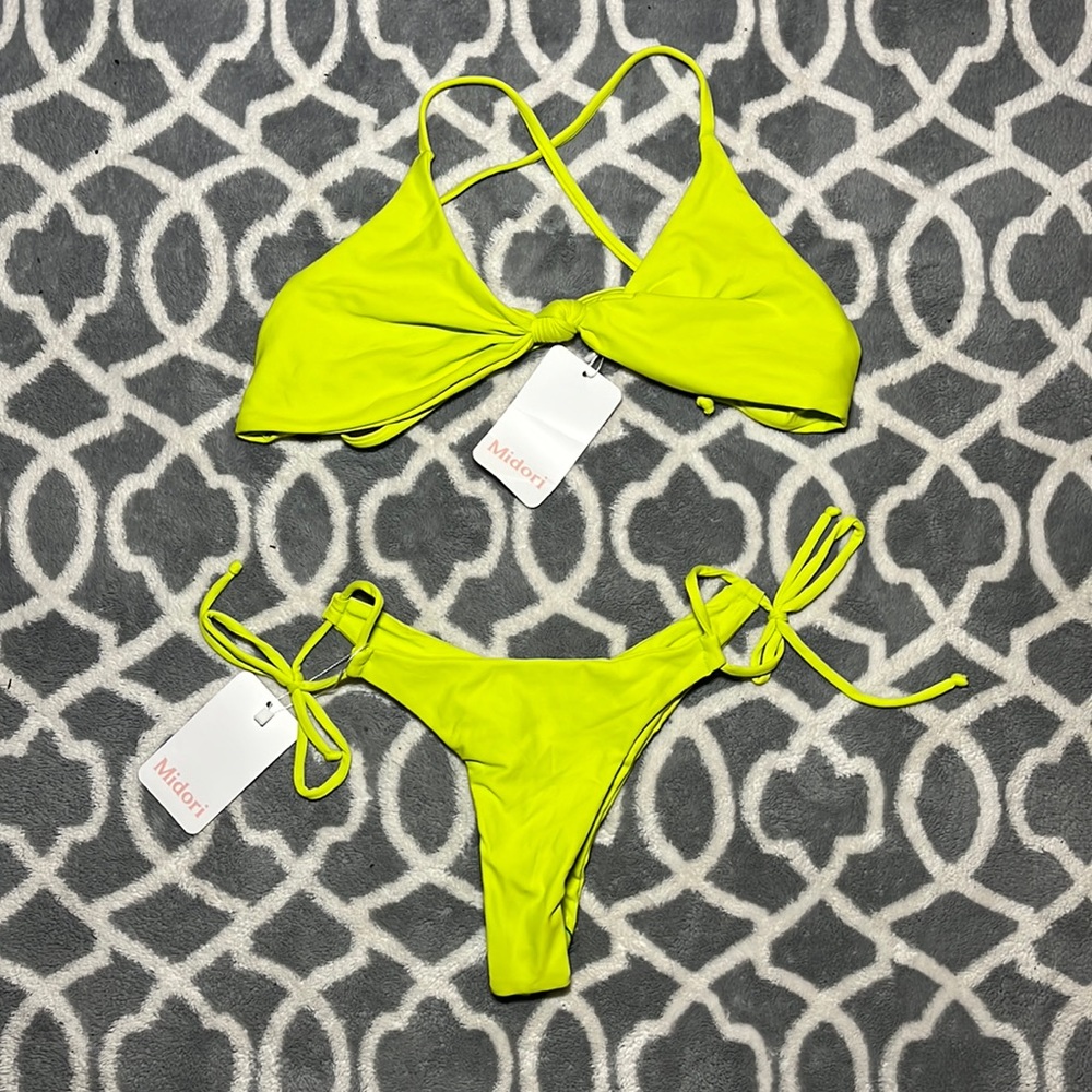 NWT Midori Lime Green Bikini size small